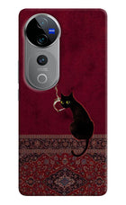 Midnight Cat Vivo V40 Pro 5G Hard Case Back Cover by Casekaro