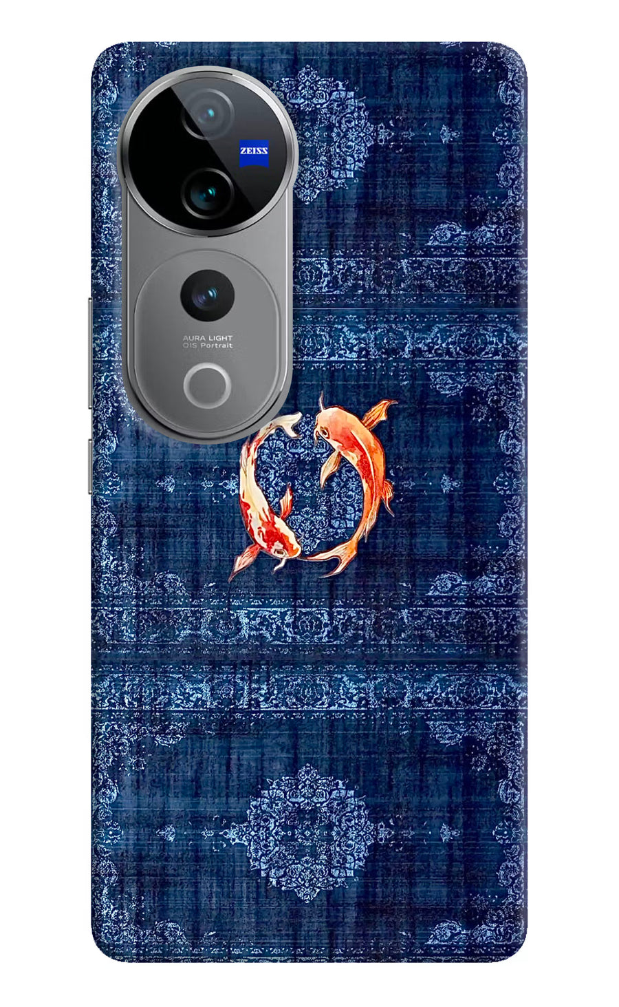 Koi Blue Vivo V40 Pro 5G Back Cover, Hard case