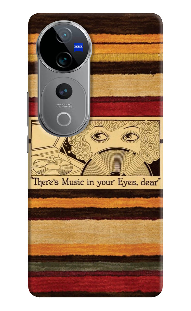 Vinyl Stripes Vivo V40 Pro 5G Hard Case Back Cover by Casekaro