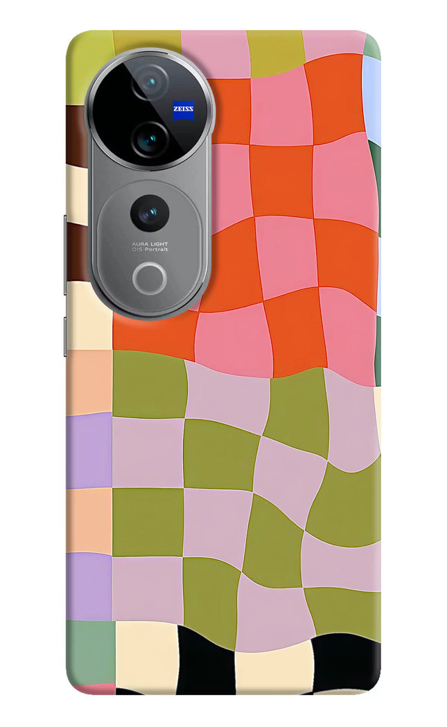 Wavy Grid Vivo V40 Pro 5G Hard Case Back Cover by Casekaro
