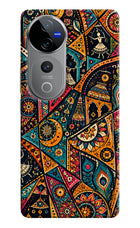 Folk Print Vivo V40 Pro 5G Hard Case Back Cover by Casekaro