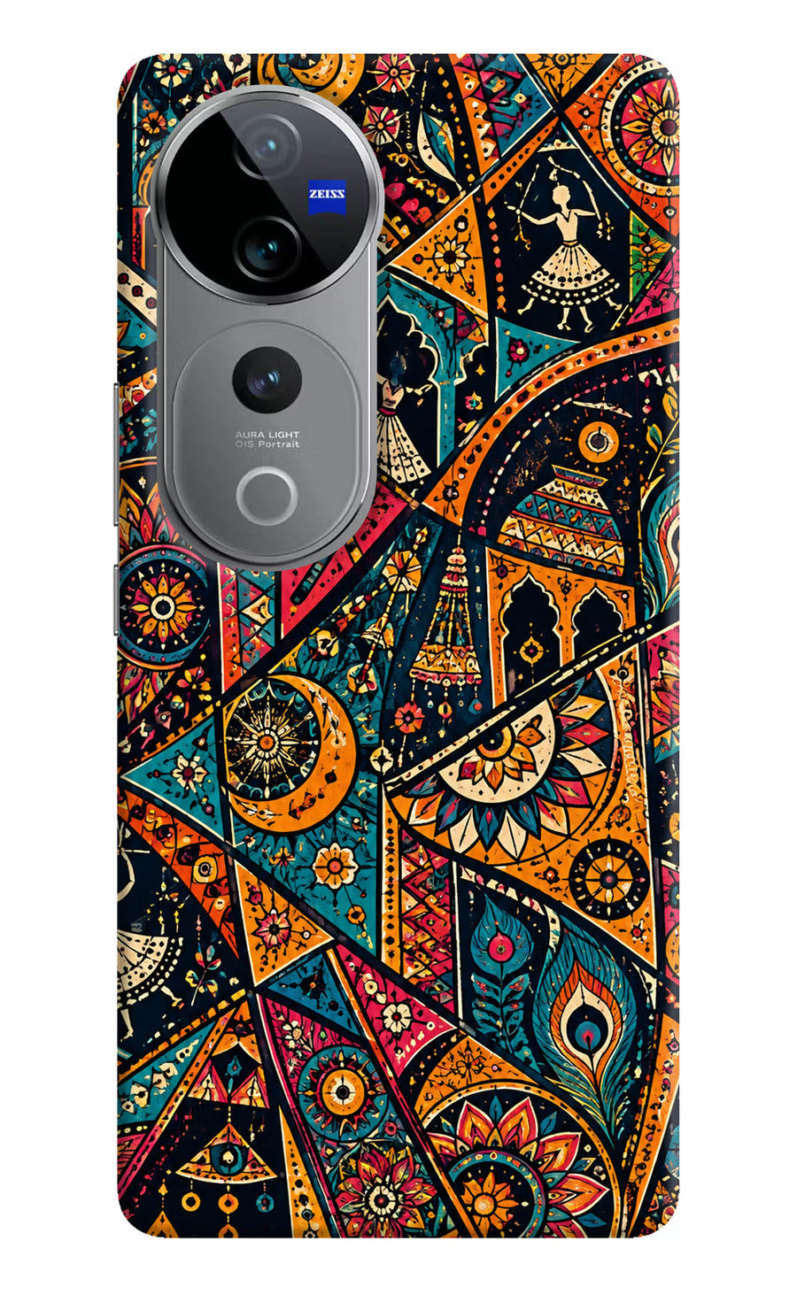 Folk Print Vivo V40 Pro 5G Back Cover, Hard case