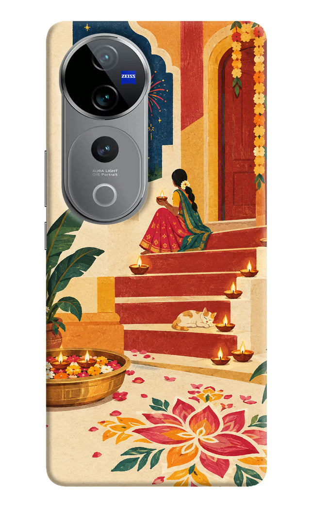 Diwali Rangoli Vivo V40 Pro 5G Hard Case Back Cover by Casekaro