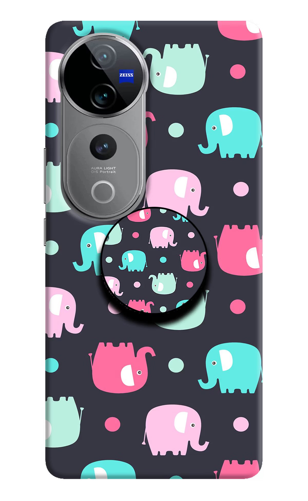 Baby Elephants Vivo V40 Pro 5G Pop Case by Casekaro