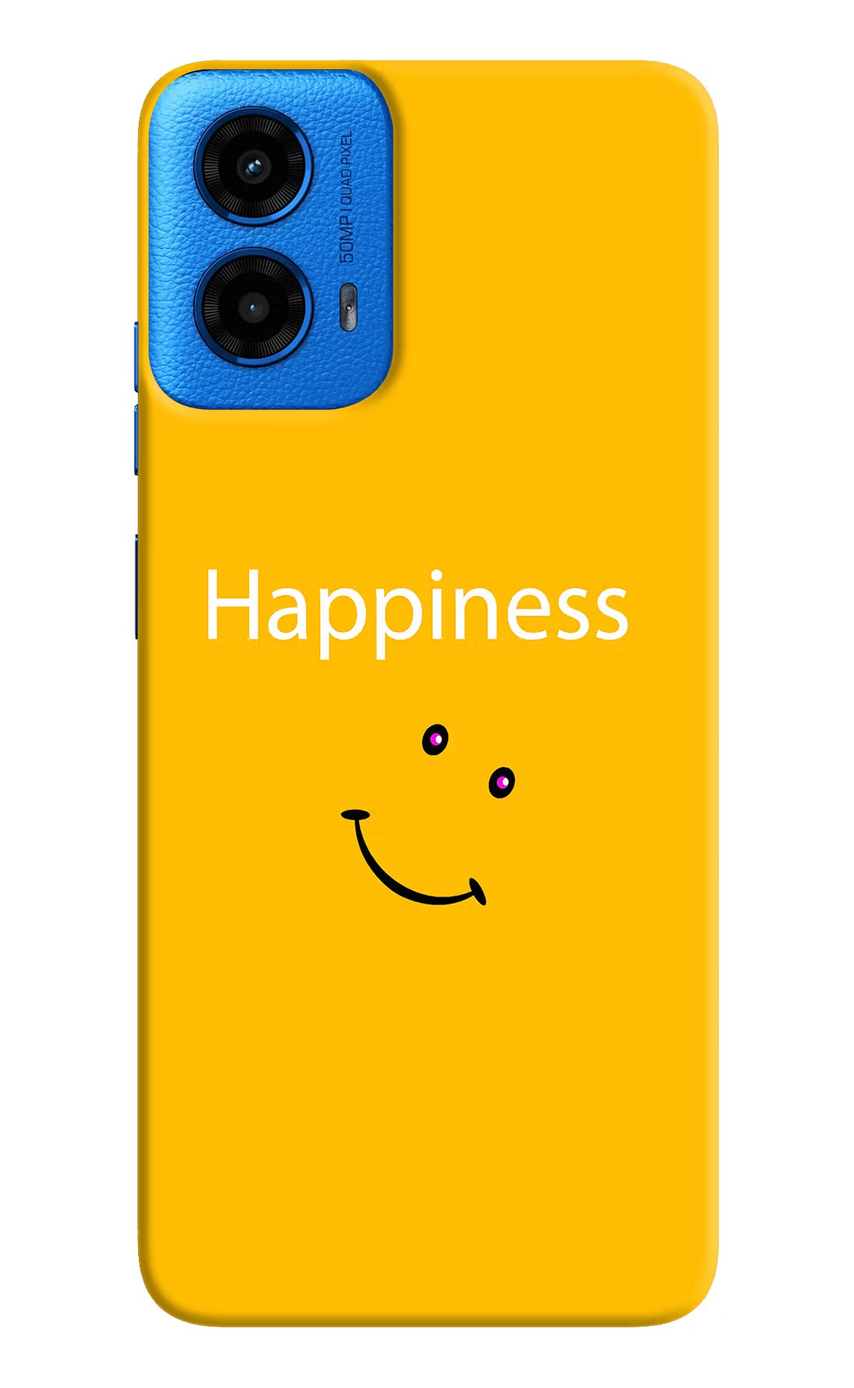 Happiness With Smiley Moto G45 Hard Case Back Cover by Casekaro