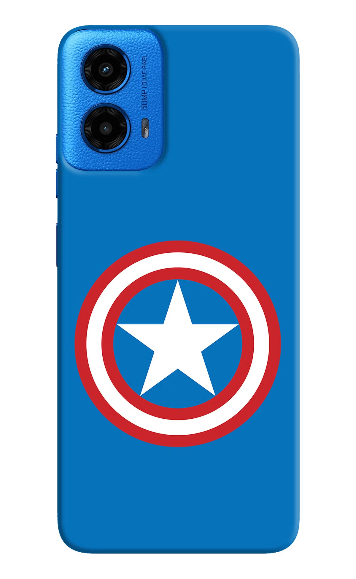 Captain America Logo Moto G45 Hard Case Back Cover by Casekaro