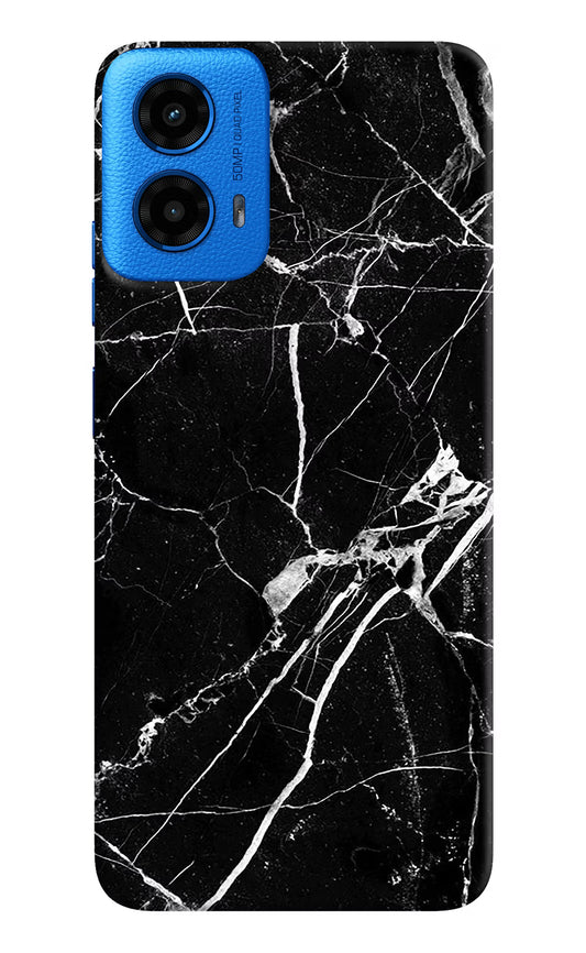 Black Marble Pattern Moto G45 Hard Case Back Cover by Casekaro