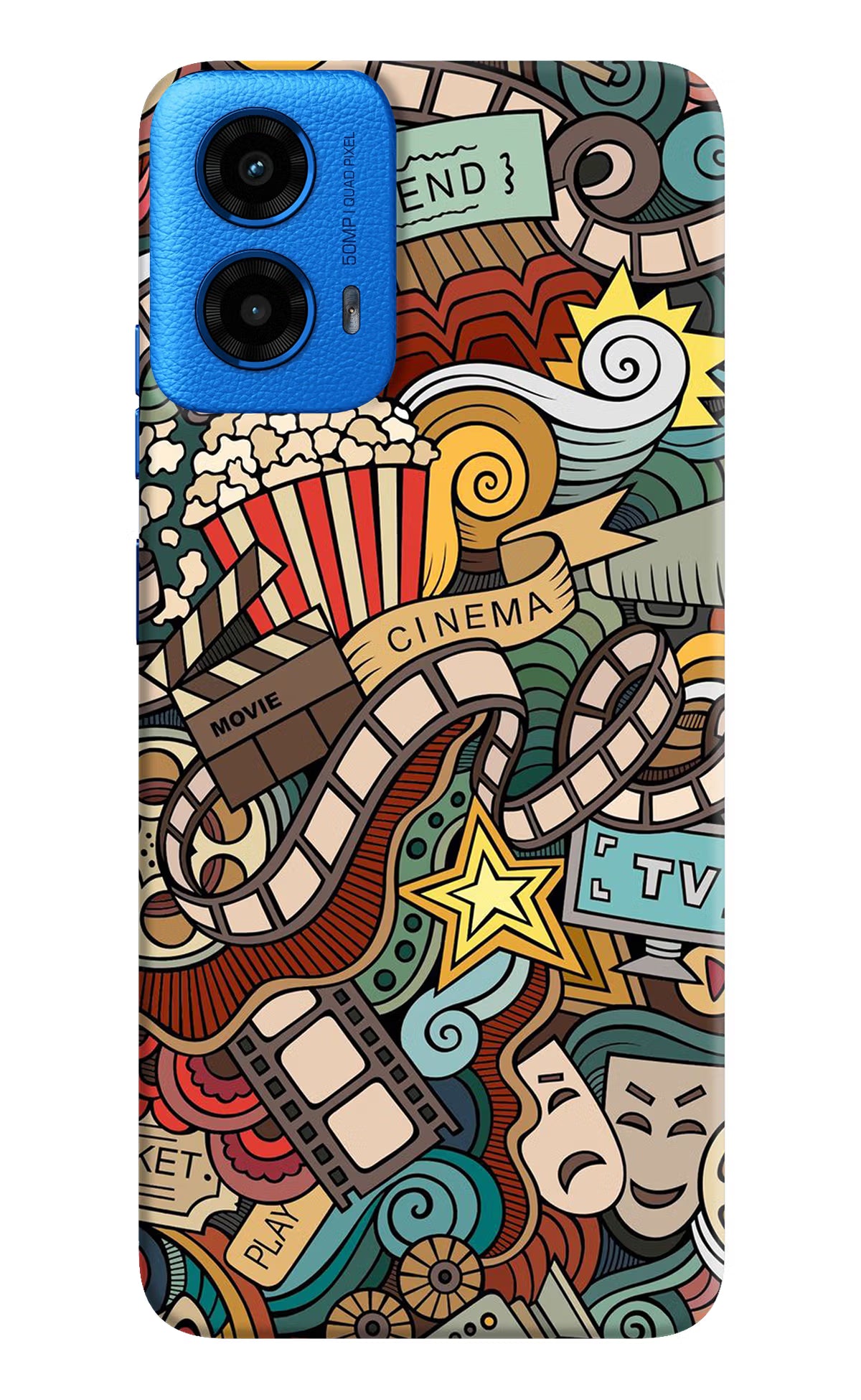 Cinema Abstract Moto G45 Hard Case Back Cover by Casekaro