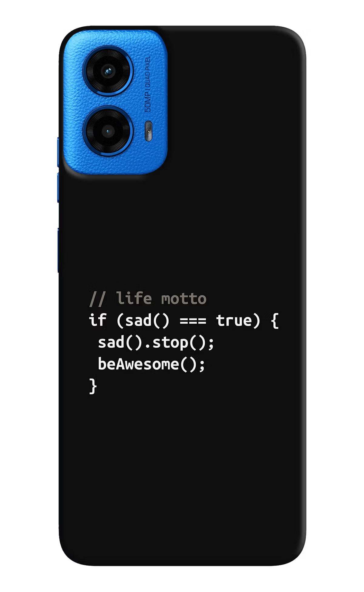 Life Motto Code Moto G45 Hard Case Back Cover by Casekaro