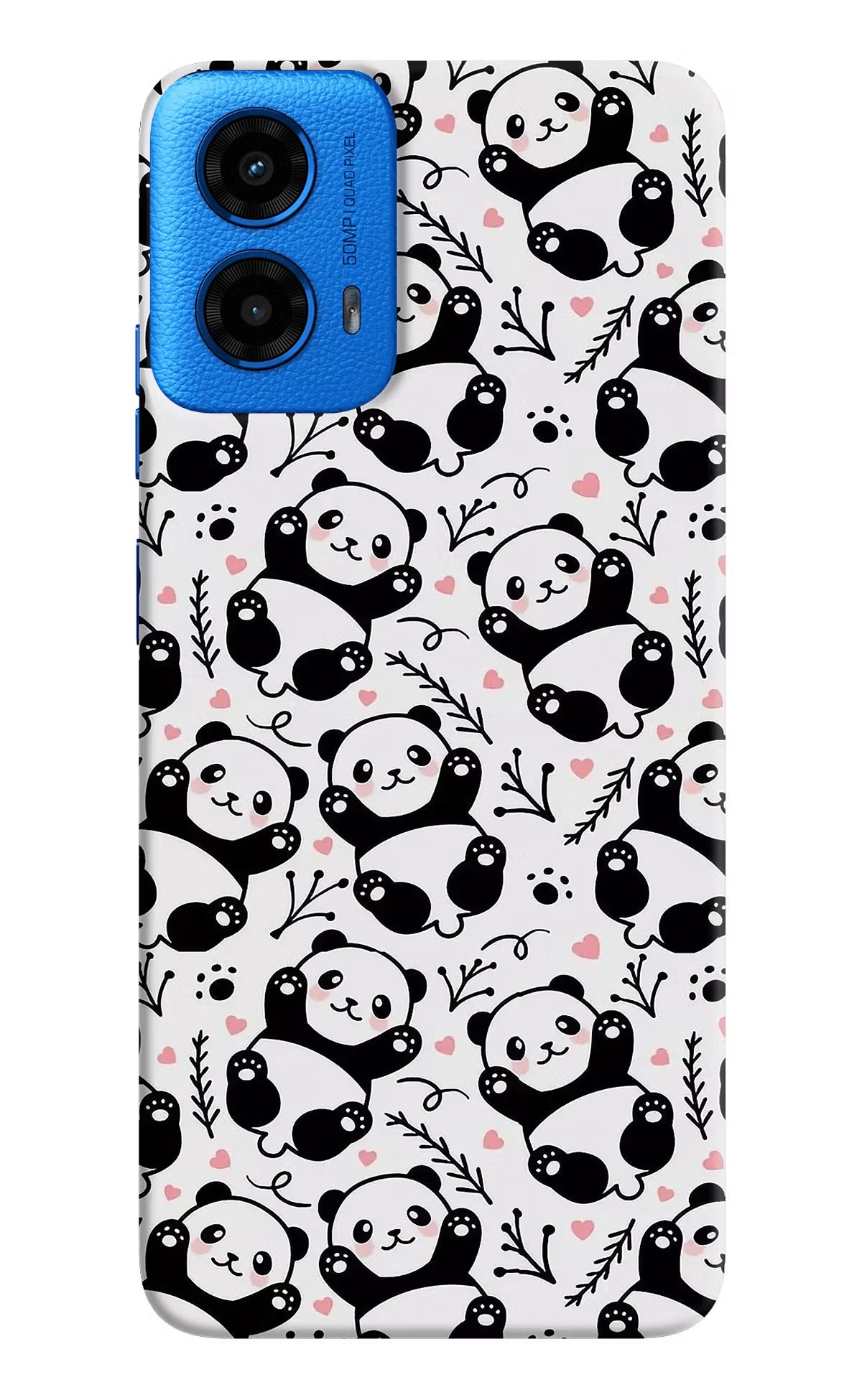 Cute Panda Moto G45 Hard Case Back Cover by Casekaro