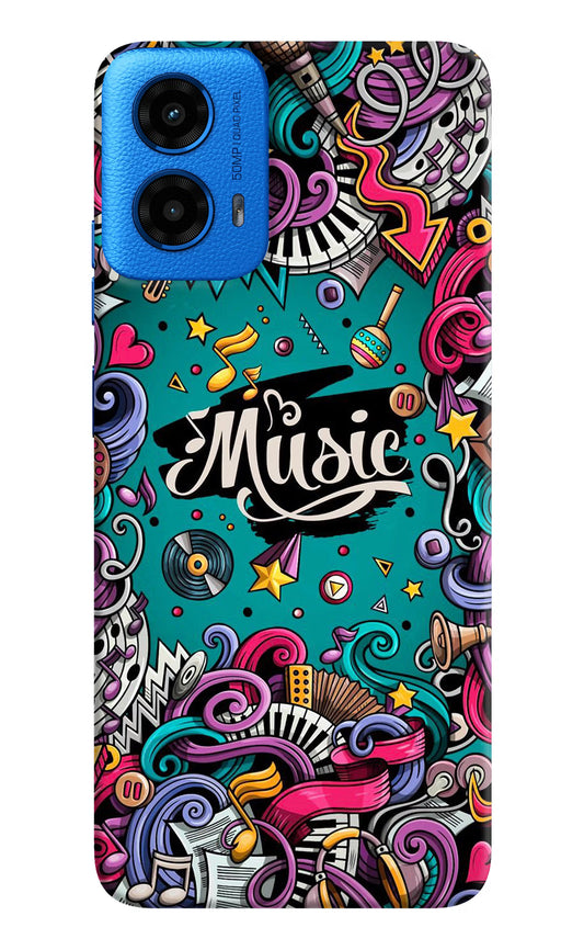 Music Graffiti Moto G45 Hard Case Back Cover by Casekaro