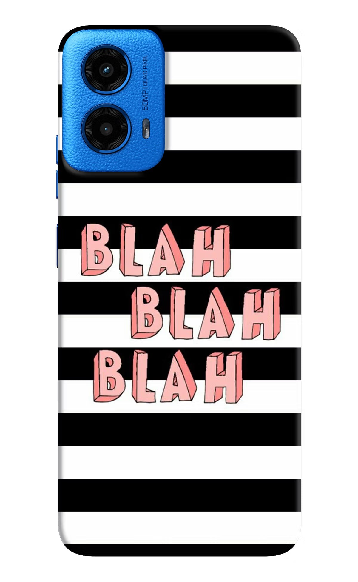 Blah Blah Blah Moto G45 Hard Case Back Cover by Casekaro