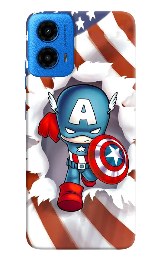 Captain America Moto G45 Hard Case Back Cover by Casekaro