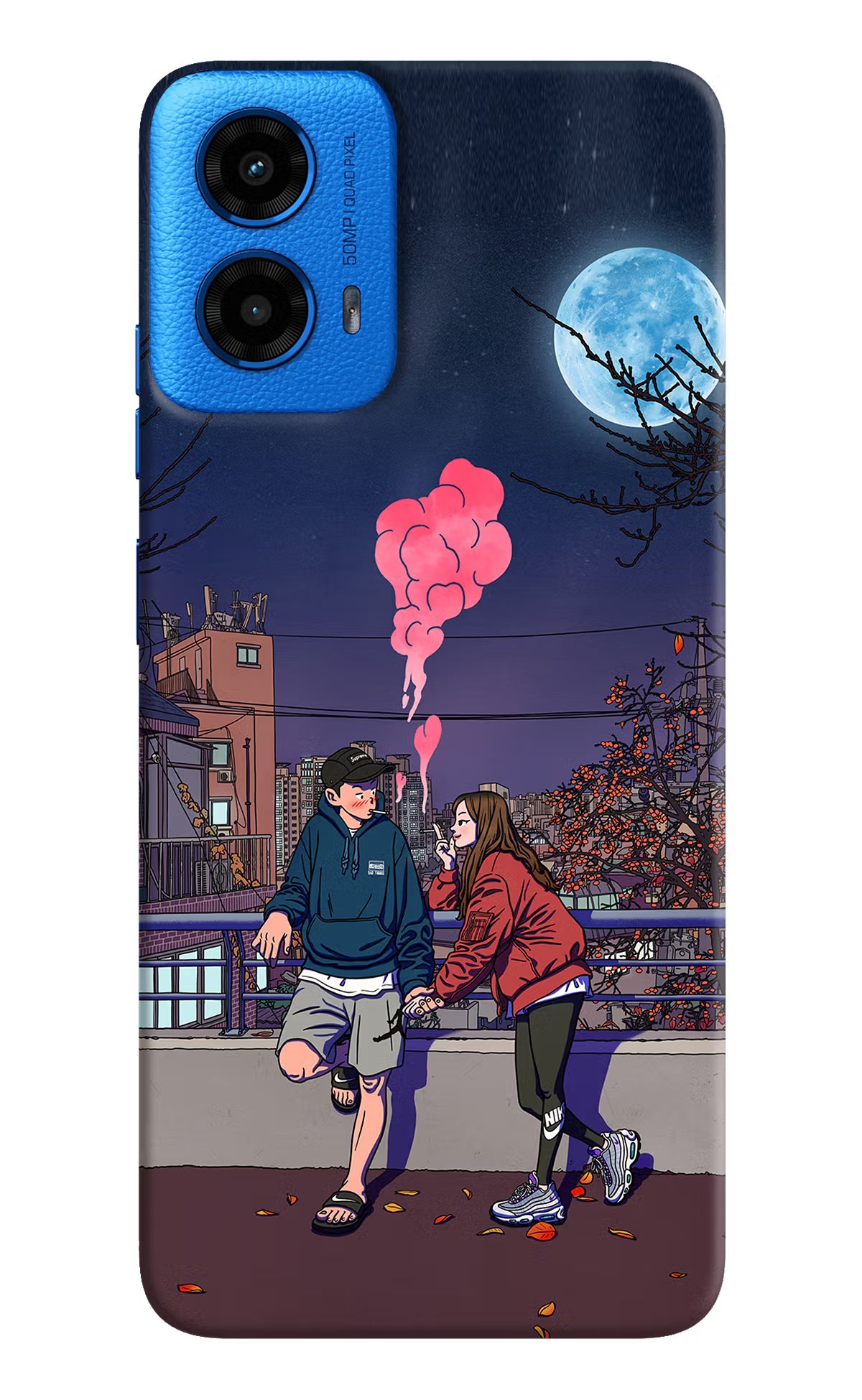 Chilling Couple Moto G45 Hard Case Back Cover by Casekaro
