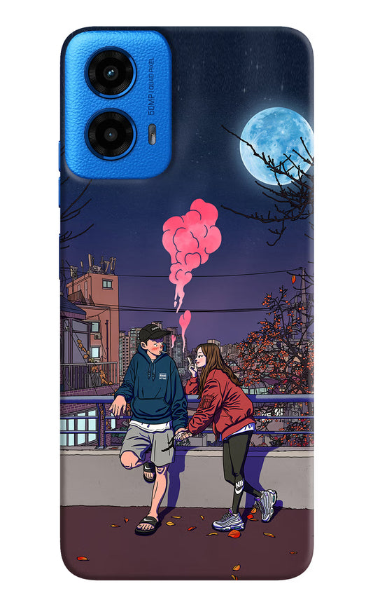 Chilling Couple Moto G45 Hard Case Back Cover by Casekaro