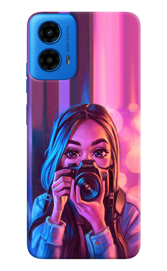 Girl Photographer Moto G45 Hard Case Back Cover by Casekaro