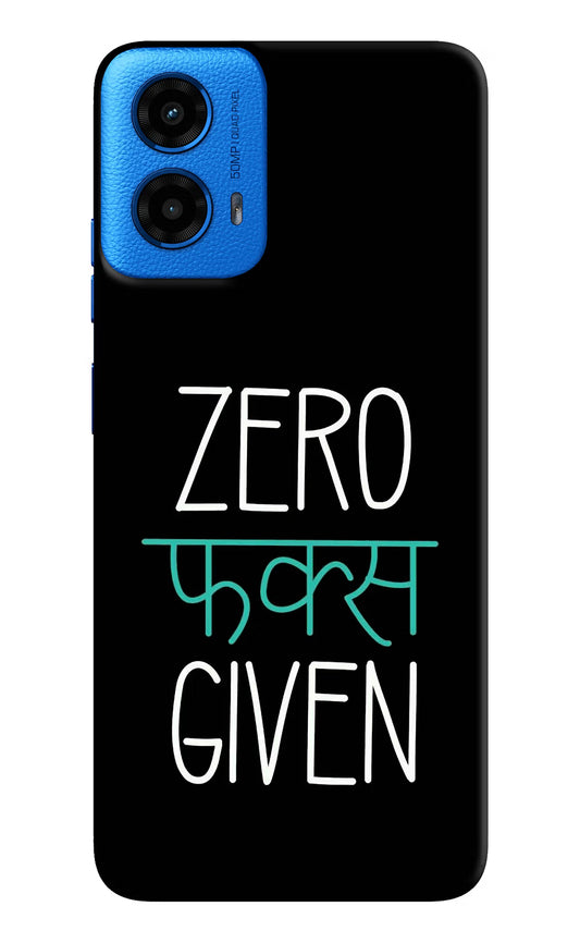Zero Fucks Given Moto G45 Hard Case Back Cover by Casekaro
