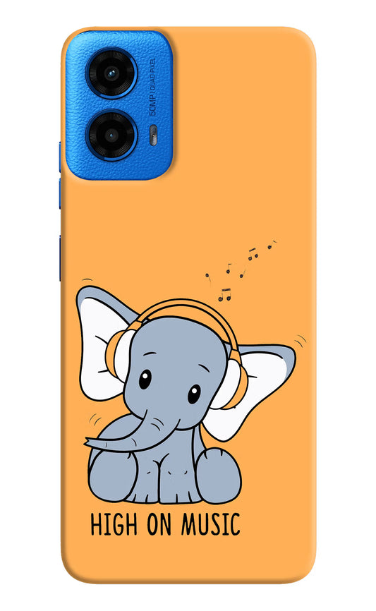 High On Music Moto G45 Hard Case Back Cover by Casekaro