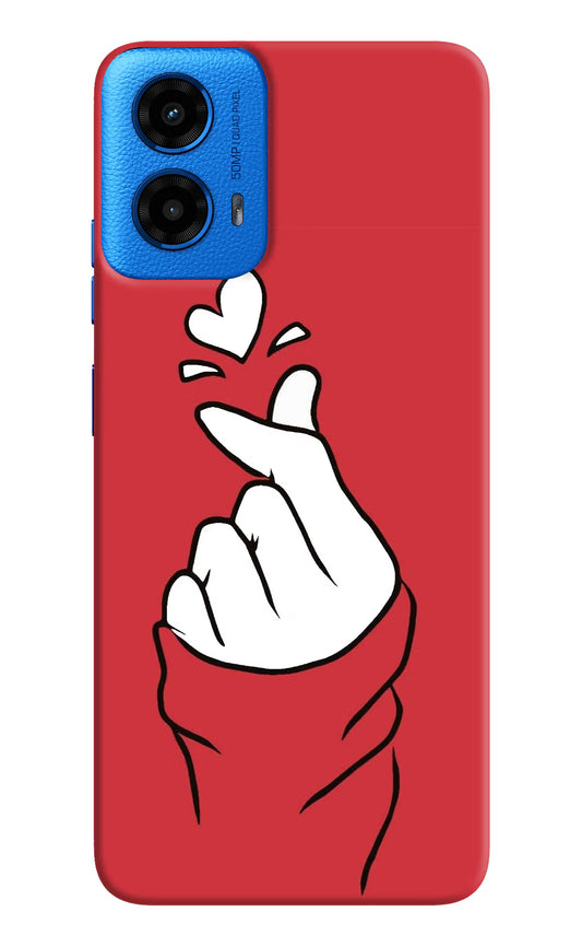Korean Love Sign Moto G45 Hard Case Back Cover by Casekaro