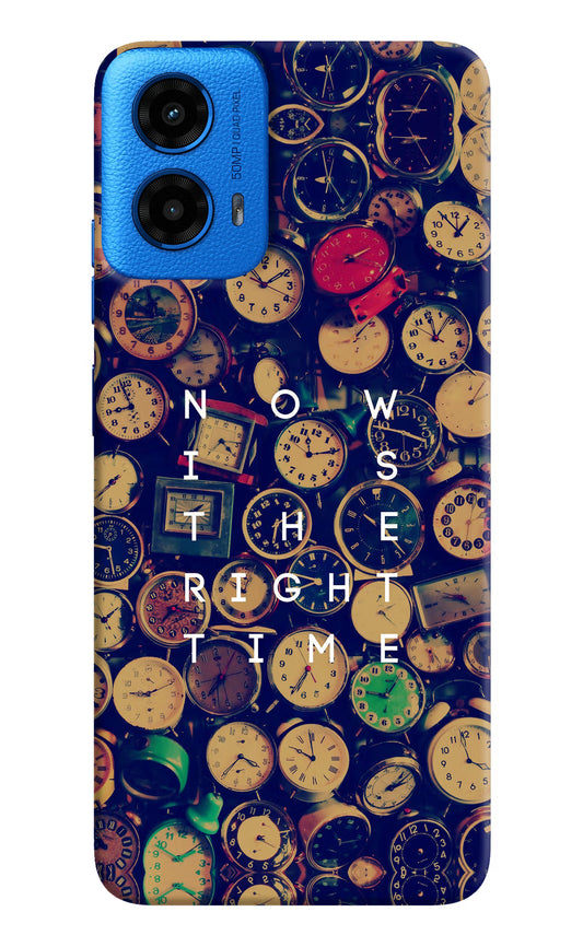 Now is the Right Time Quote Moto G45 Hard Case Back Cover by Casekaro