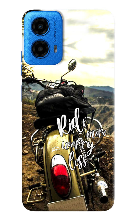 Ride More Worry Less Moto G45 Hard Case Back Cover by Casekaro
