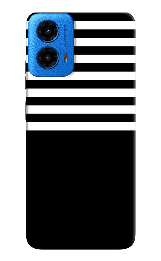 Black and White Print Moto G45 Hard Case Back Cover by Casekaro