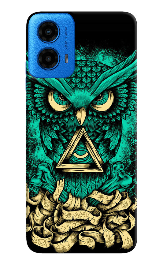 Green Owl Moto G45 Hard Case Back Cover by Casekaro