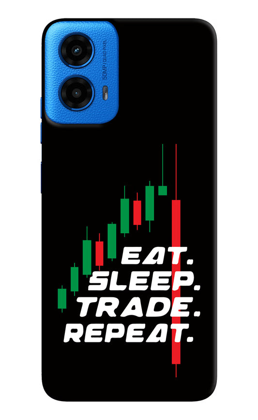 Eat Sleep Trade Repeat Moto G45 Hard Case Back Cover by Casekaro