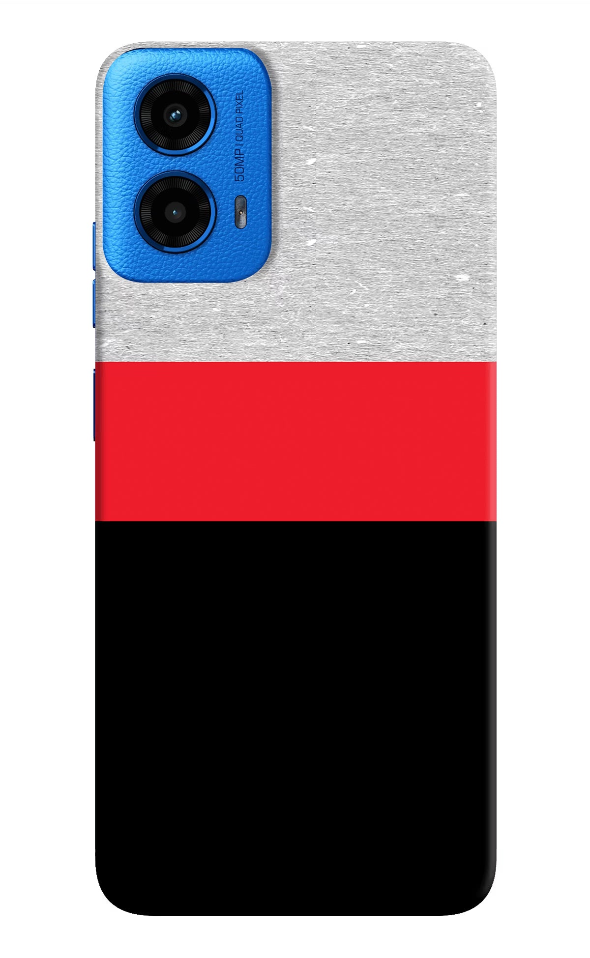 Tri Color Pattern Moto G45 Hard Case Back Cover by Casekaro