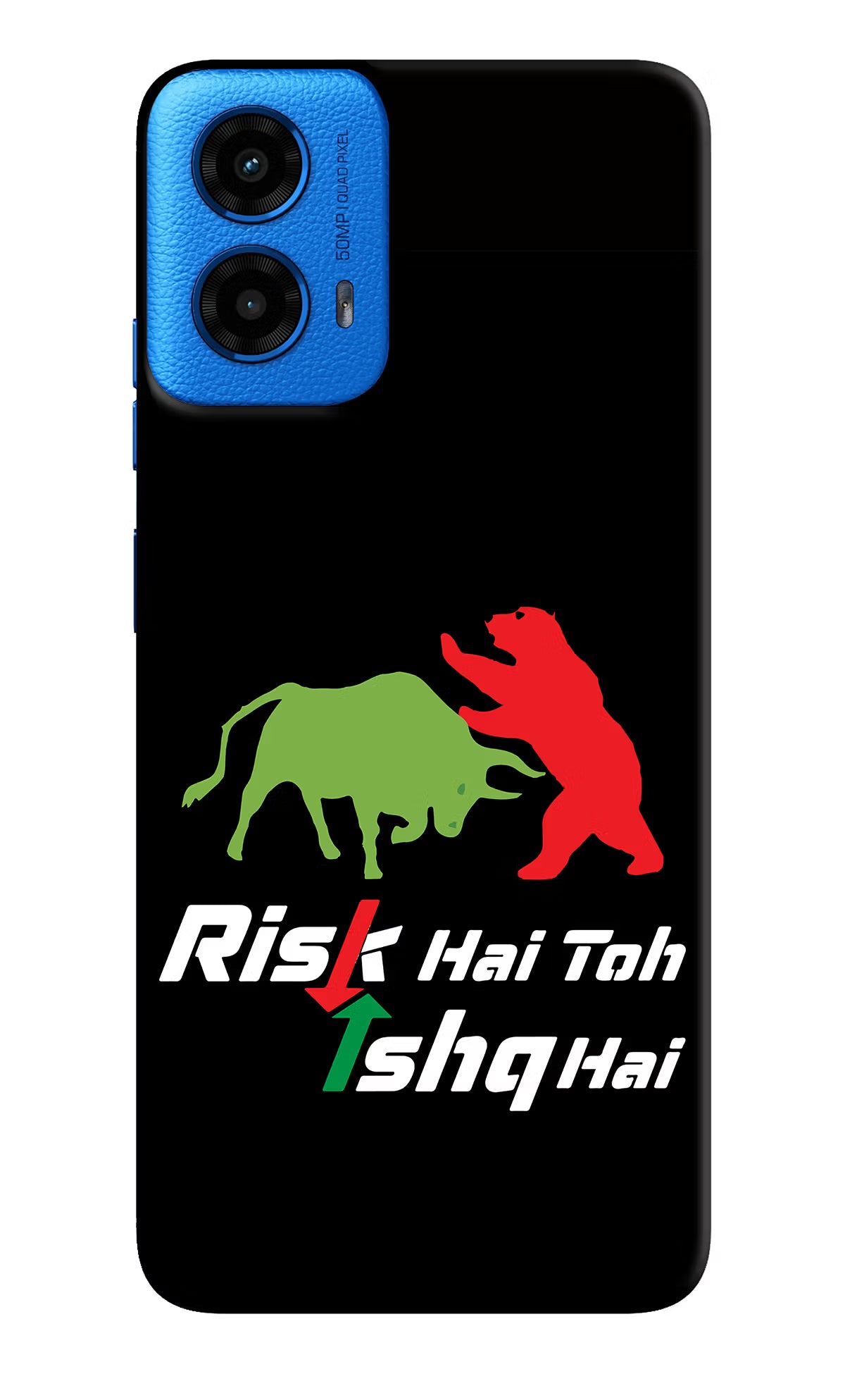 Risk Hai Toh Ishq Hai Moto G45 Hard Case Back Cover by Casekaro