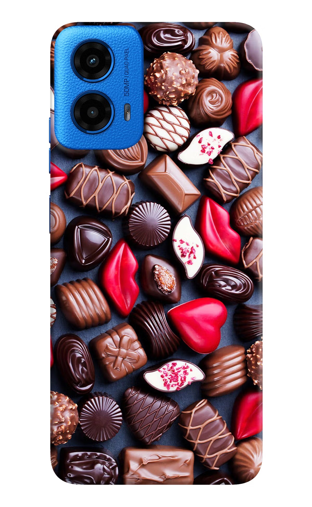 Chocolates Moto G45 Hard Case Back Cover by Casekaro