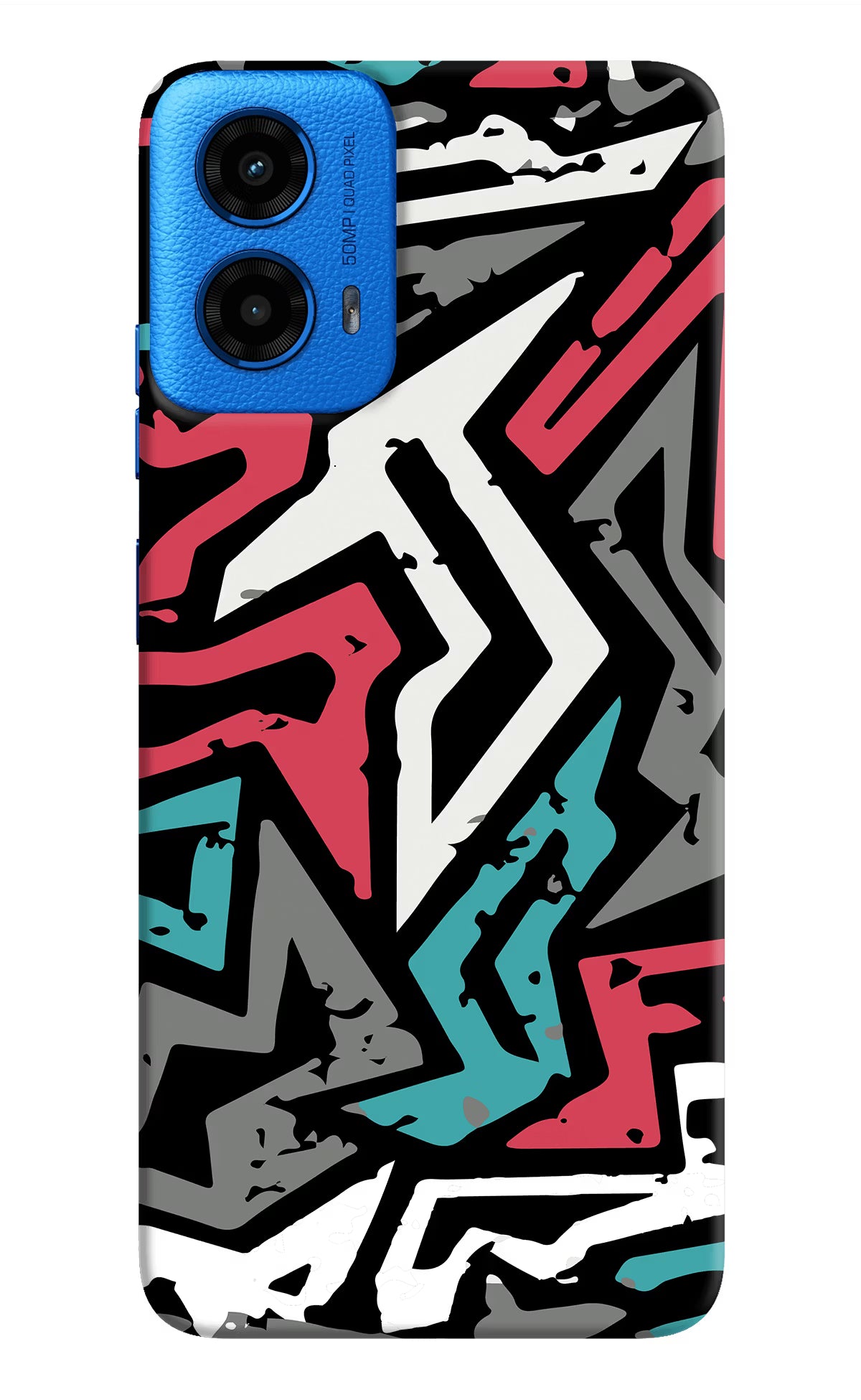 Geometric Graffiti Moto G45 Hard Case Back Cover by Casekaro