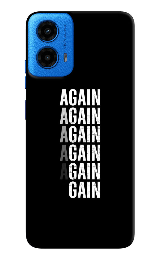 Again Again Gain Moto G45 Hard Case Back Cover by Casekaro