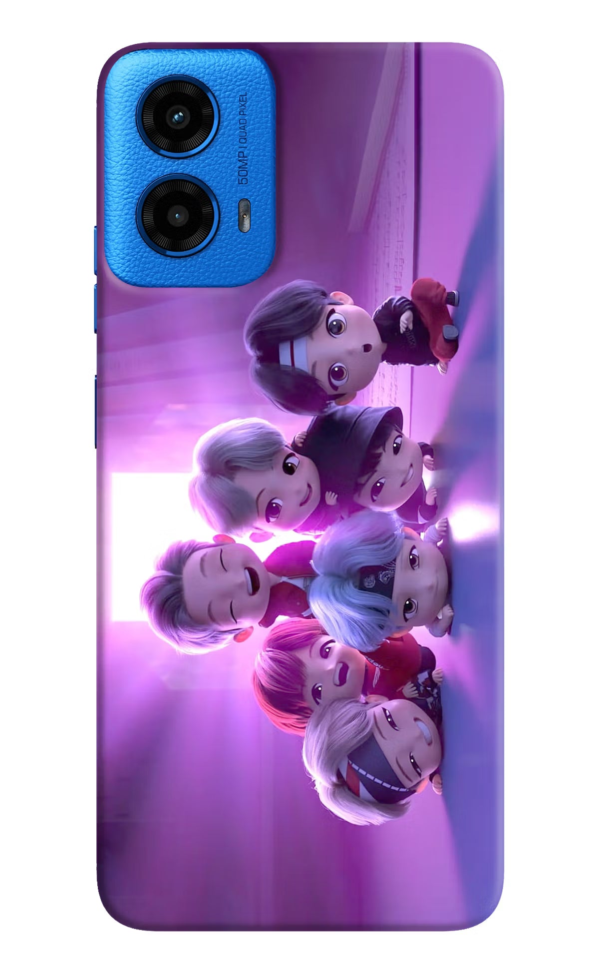 BTS Chibi Moto G45 Hard Case Back Cover by Casekaro