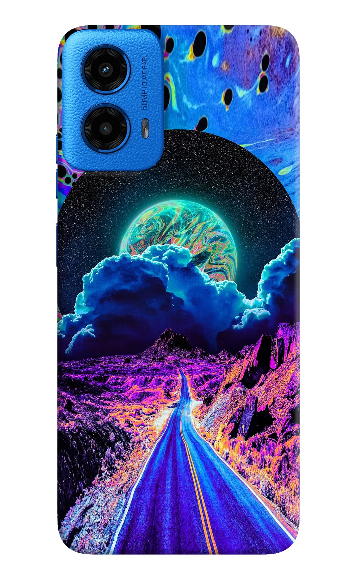 Psychedelic Painting Moto G45 Hard Case Back Cover by Casekaro