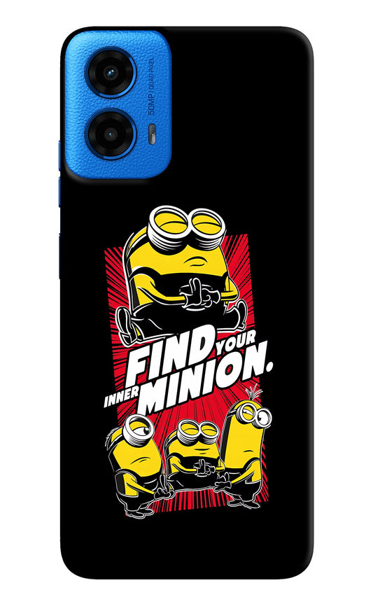 Find your inner Minion Moto G45 Hard Case Back Cover by Casekaro