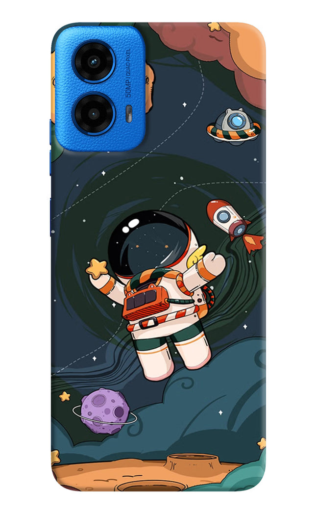 Cartoon Astronaut Moto G45 Hard Case Back Cover by Casekaro