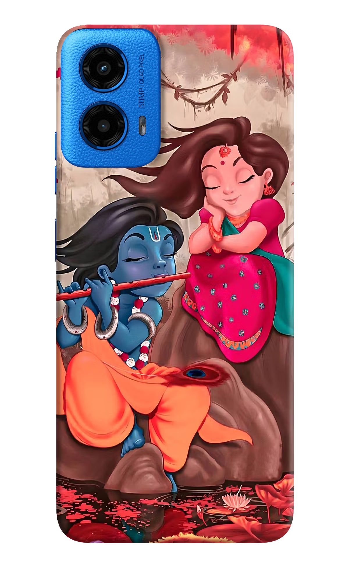 Radhe Krishna Moto G45 Hard Case Back Cover by Casekaro
