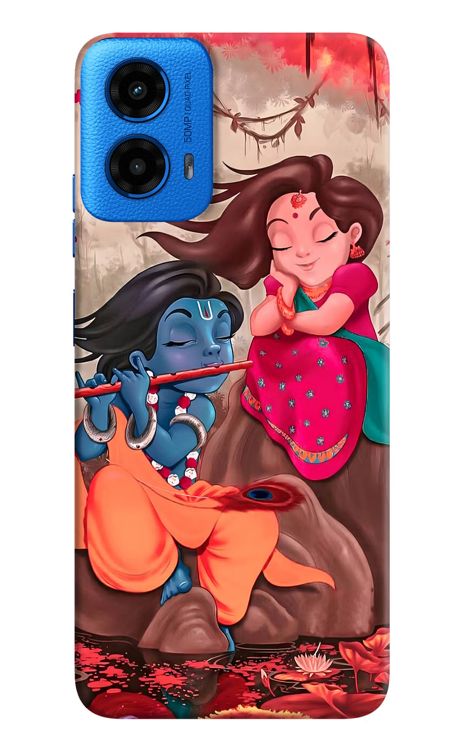 Radhe Krishna Moto G45 Back Cover, Hard case