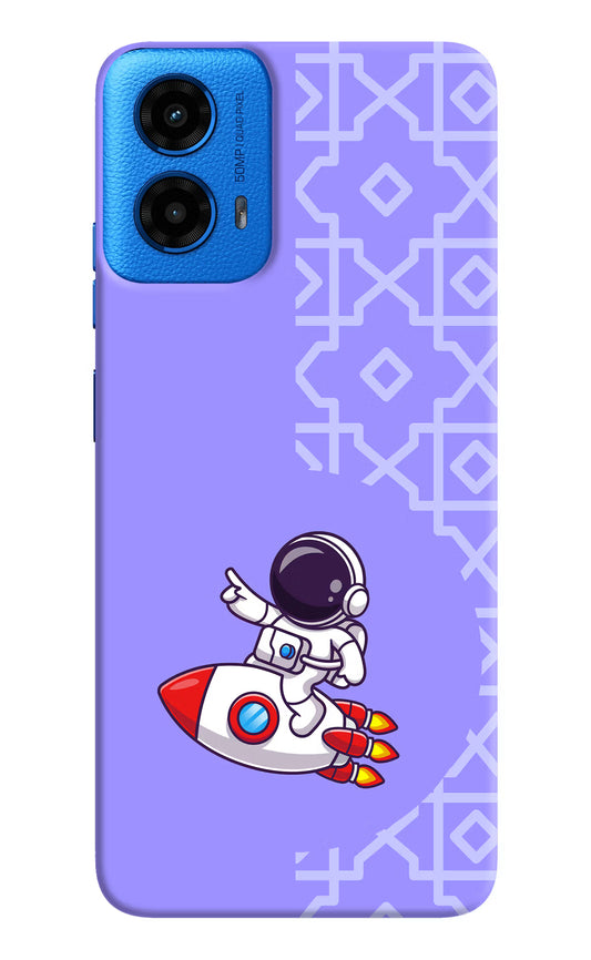 Cute Astronaut Moto G45 Hard Case Back Cover by Casekaro