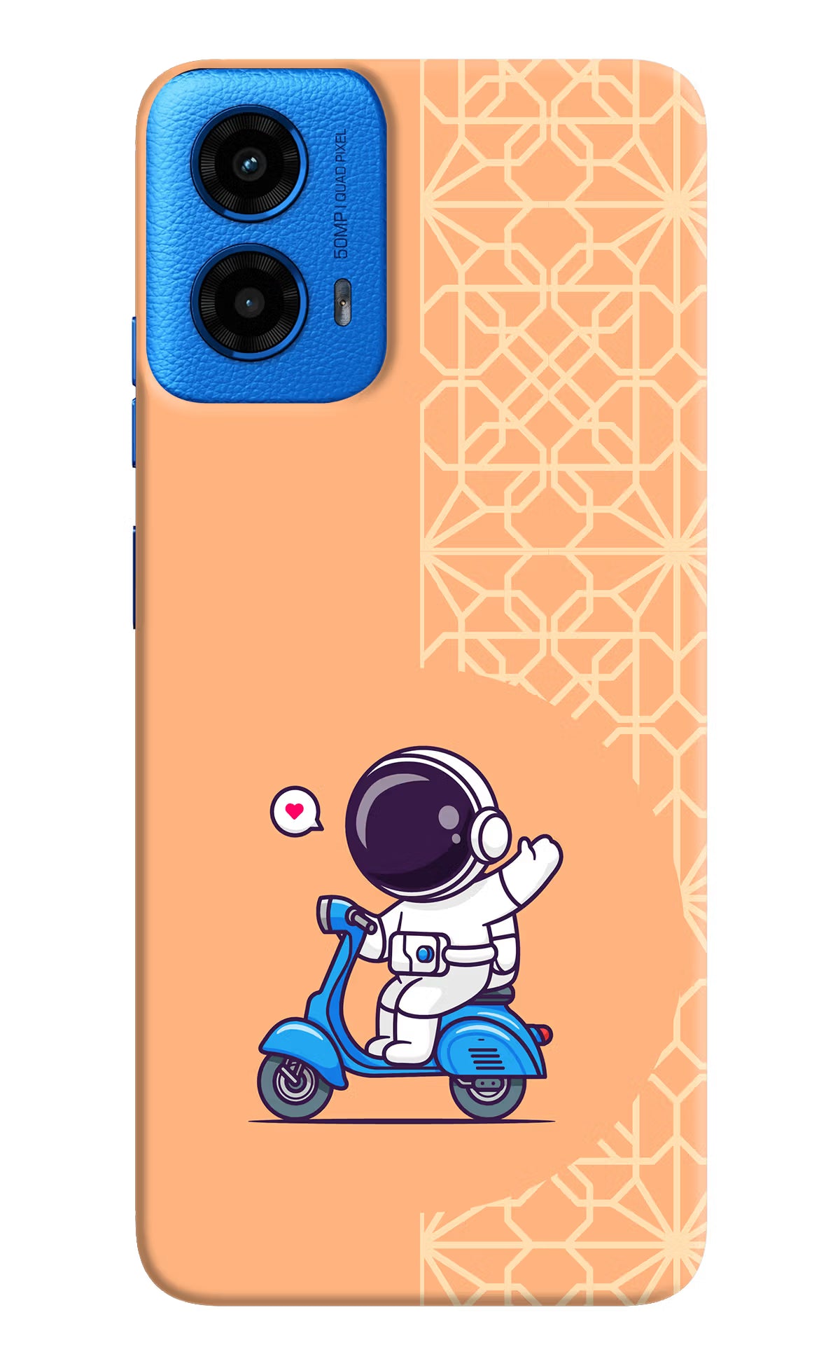 Cute Astronaut Riding Moto G45 Hard Case Back Cover by Casekaro