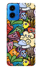 Veggie Doodle Moto G45 Hard Case Back Cover by Casekaro
