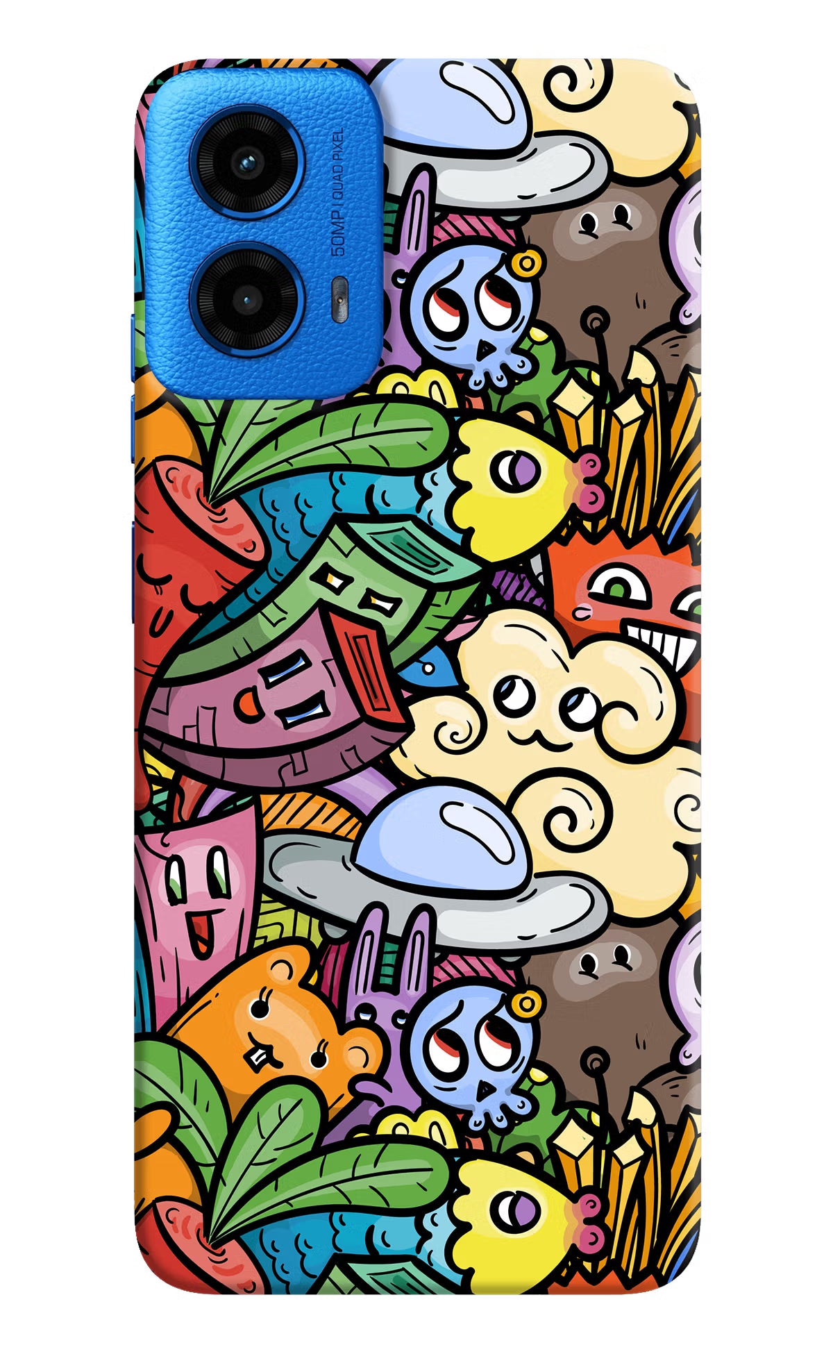 Veggie Doodle Moto G45 Hard Case Back Cover by Casekaro
