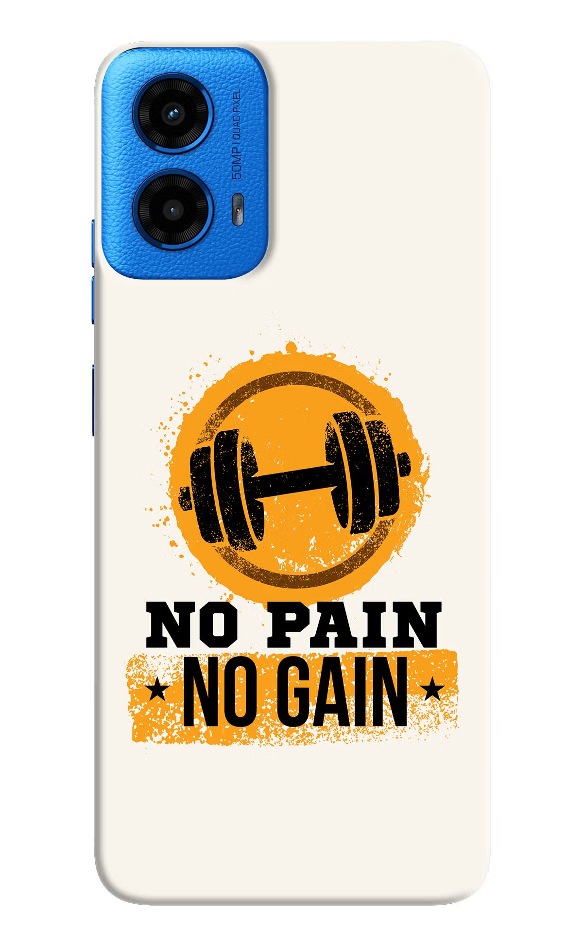 No Pain No Gain Moto G45 Hard Case Back Cover by Casekaro