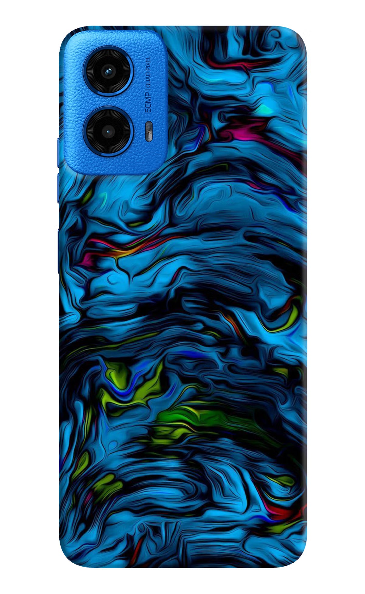 Dark Blue Abstract Moto G45 Hard Case Back Cover by Casekaro