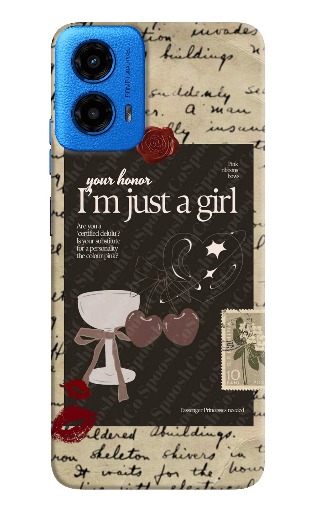 I am just a girl Moto G45 Hard Case Back Cover by Casekaro
