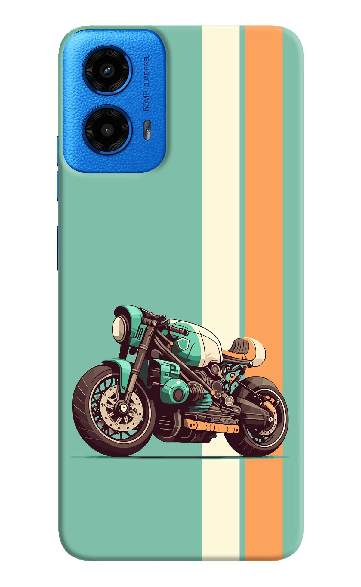 Striped Moto Drift Moto G45 Hard Case Back Cover by Casekaro