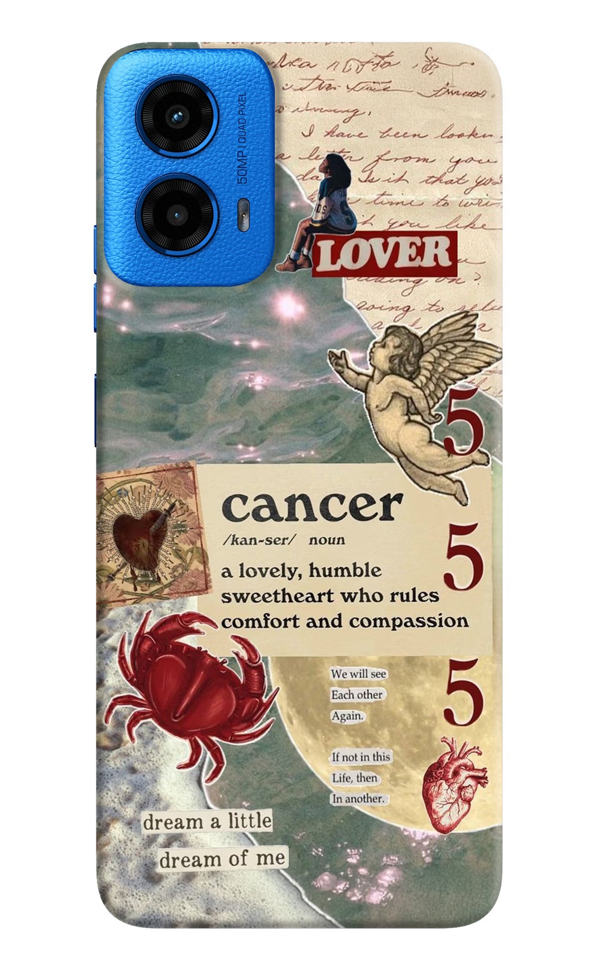 Cancer Zodiac Moto G45 Hard Case Back Cover by Casekaro