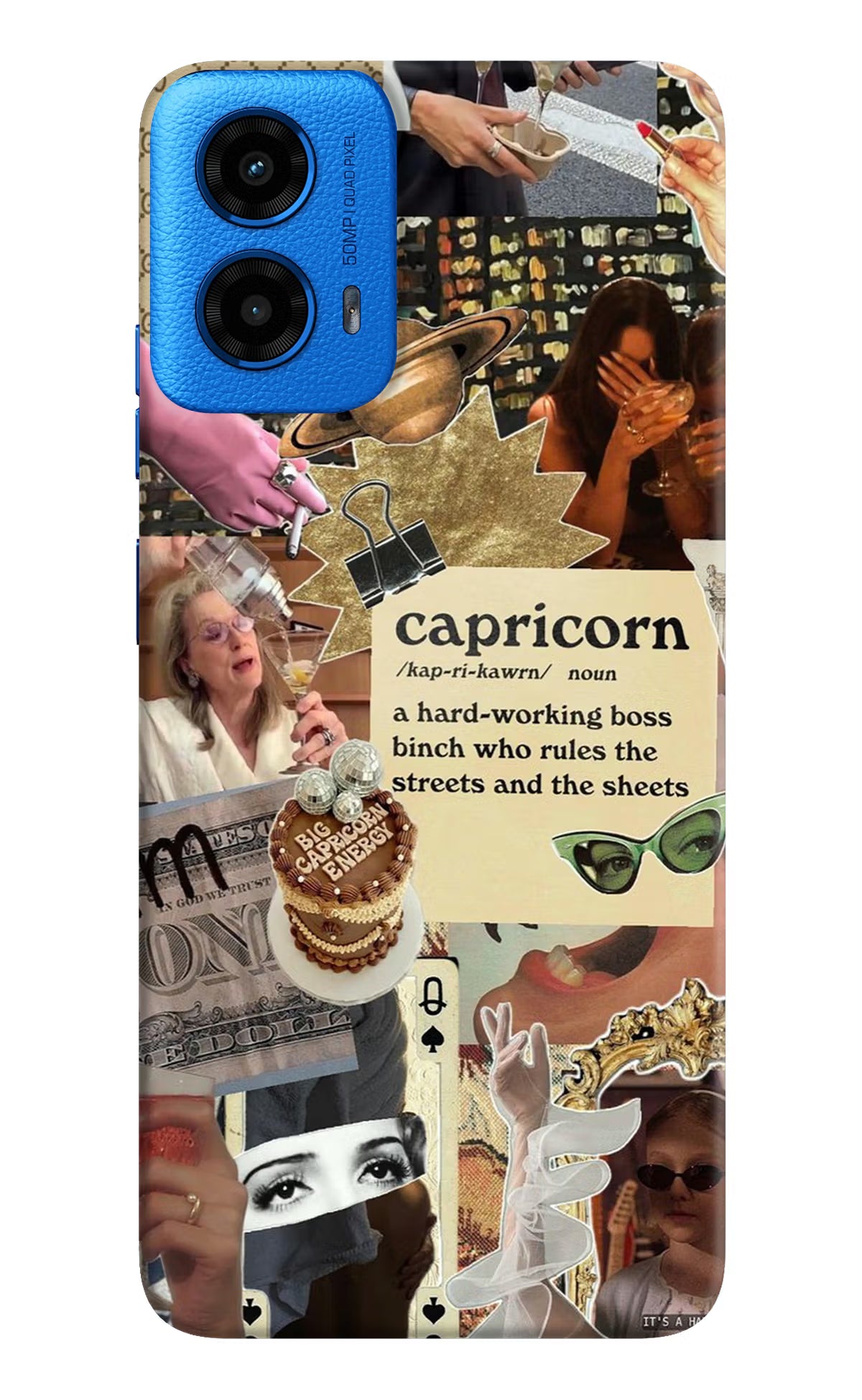 Capricorn Zodiac Moto G45 Hard Case Back Cover by Casekaro