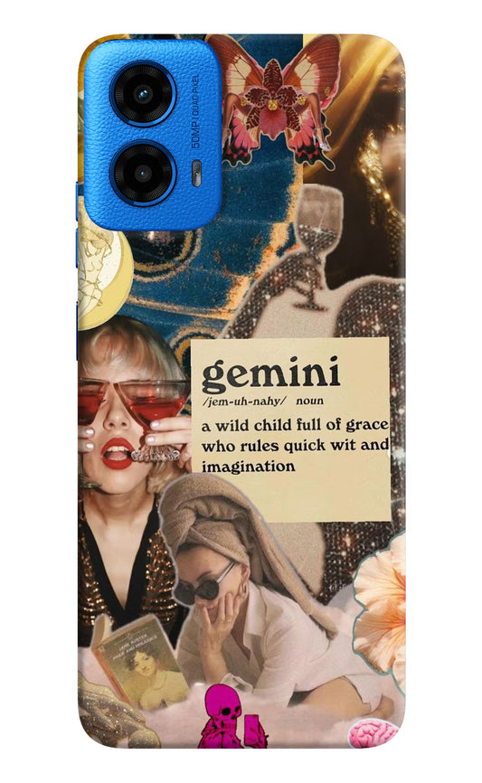 Gemini Zodiac Moto G45 Hard Case Back Cover by Casekaro